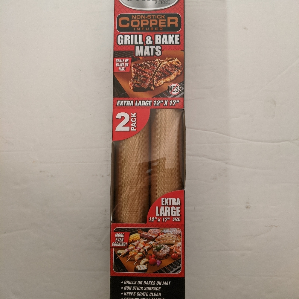 Grill and Bake Mat 2 pack Non-Stick Copper Infused